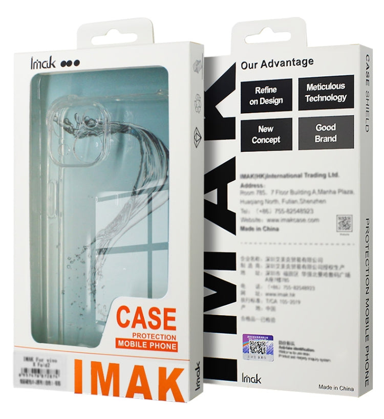 For Xiaomi Redmi Note 13 4G Global imak Shockproof Airbag TPU Phone Case(Transparent Black) by imak