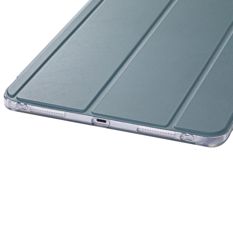 For iPad Air 11 2024 / iPad Pro 11 3-Fold Lock Buckle Leather Smart Tablet Case(Deep Green) by buy2fix