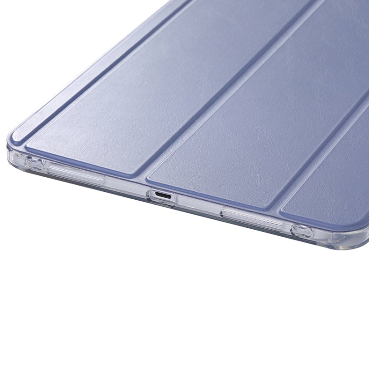 For iPad Air 11 2024 / iPad Pro 11 3-Fold Lock Buckle Leather Smart Tablet Case(Lavender Purple) by buy2fix