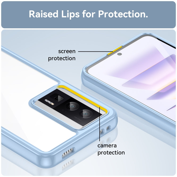 For Xiaomi Poco F5 Pro Colorful Series Acrylic Hybrid TPU Phone Case(Blue) by buy2fix