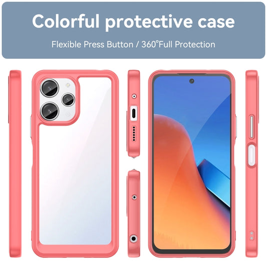 For Xiaomi Poco M6 Pro 5G Colorful Series Acrylic Hybrid TPU Phone Case(Red) by buy2fix