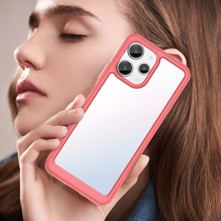 For Xiaomi Poco M6 Pro 5G Colorful Series Acrylic Hybrid TPU Phone Case(Red) by buy2fix