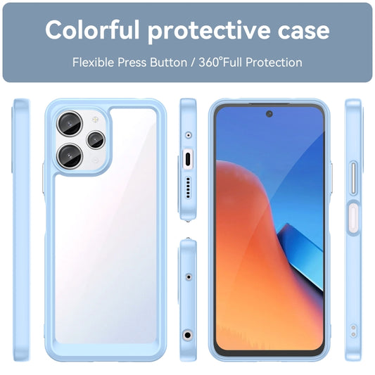 For Xiaomi Redmi 12 5G Colorful Series Acrylic Hybrid TPU Phone Case(Blue) by buy2fix