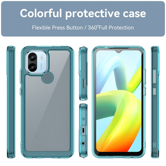 For Xiaomi Redmi A1+ Colorful Series Acrylic Hybrid TPU Phone Case(Transparent Blue) by buy2fix