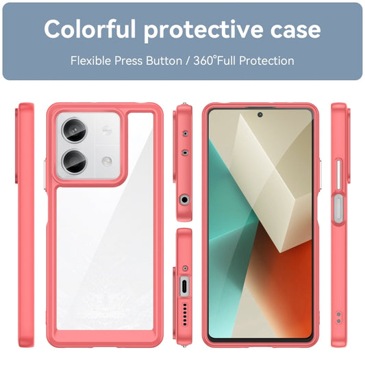 For Xiaomi Redmi Note 13 5G Colorful Series Acrylic Hybrid TPU Phone Case(Red) by buy2fix