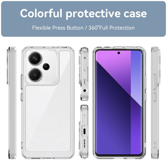 For Xiaomi Redmi Note 13 Pro+ Colorful Series Acrylic Hybrid TPU Phone Case(Transparent) by buy2fix