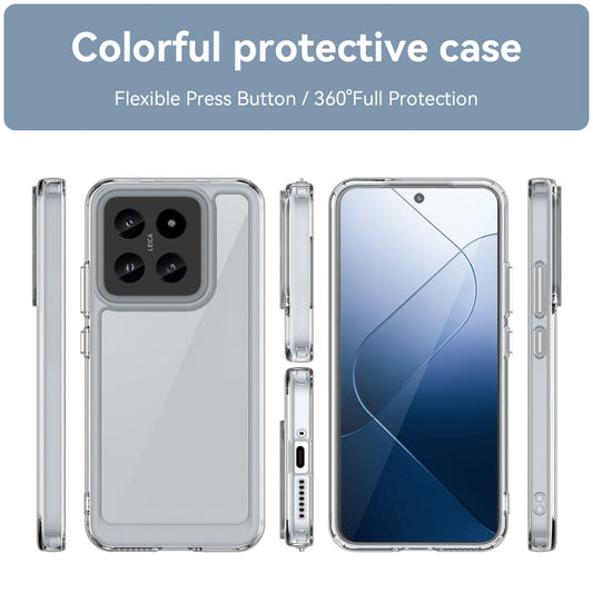 For Xiaomi 14 Colorful Series Acrylic Hybrid TPU Phone Case(Transparent) by buy2fix