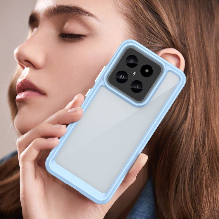 For Xiaomi 14 Pro Colorful Series Acrylic Hybrid TPU Phone Case(Blue) by buy2fix