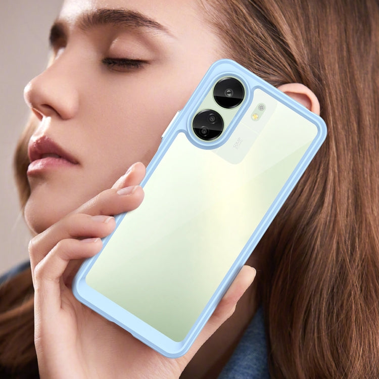 For Xiaomi Redmi 13C 4G Colorful Series Acrylic Hybrid TPU Phone Case(Blue) by buy2fix