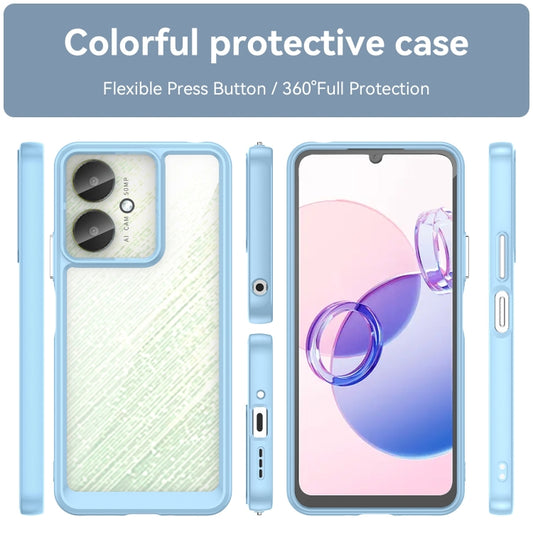 For Xiaomi Poco C65 Colorful Series Acrylic Hybrid TPU Phone Case(Blue) by buy2fix