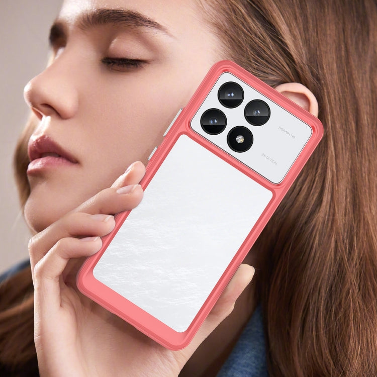 For Xiaomi Redmi K70 Colorful Series Acrylic Hybrid TPU Phone Case(Red) by buy2fix