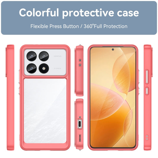 For Xiaomi Redmi K70 Pro Colorful Series Acrylic Hybrid TPU Phone Case(Red) by buy2fix