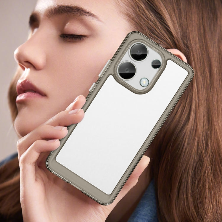 For Xiaomi Redmi Note 13 4G Global Colorful Series Acrylic Hybrid TPU Phone Case(Transparent Grey) by buy2fix