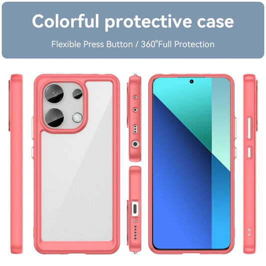For Xiaomi Redmi Note 13 4G Global Colorful Series Acrylic Hybrid TPU Phone Case(Red) by buy2fix
