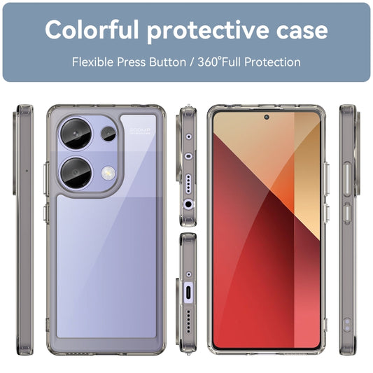 For Redmi Note 13 Pro 4G Global Colorful Series Acrylic Hybrid TPU Phone Case(Transparent Grey) by buy2fix