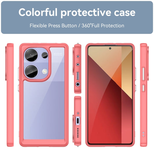 For Redmi Note 13 Pro 4G Global Colorful Series Acrylic Hybrid TPU Phone Case(Red) by buy2fix