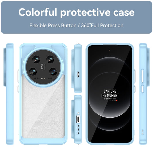 For Xiaomi 14 Ultra Colorful Series Acrylic Hybrid TPU Phone Case(Blue) by buy2fix
