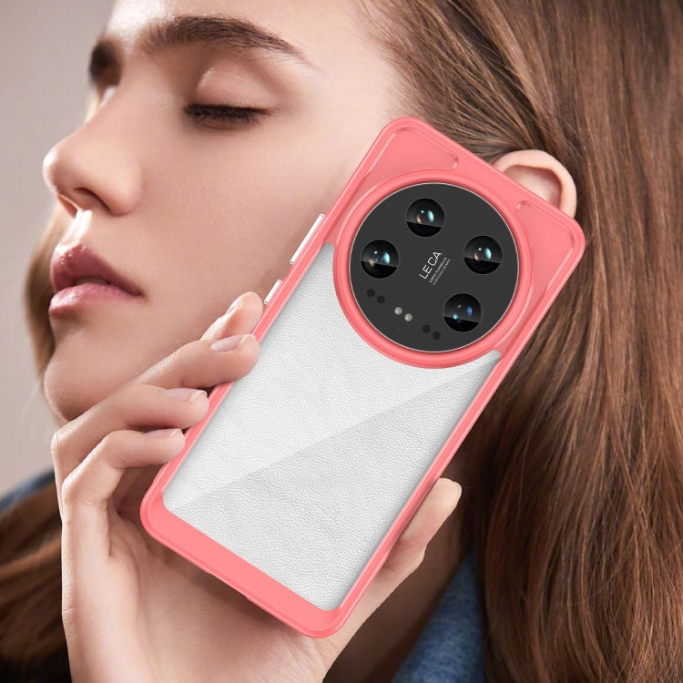 For Xiaomi 14 Ultra Colorful Series Acrylic Hybrid TPU Phone Case(Red) by buy2fix