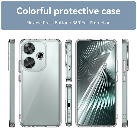 For Xiaomi Redmi Turbo 3 Colorful Series Acrylic Hybrid TPU Phone Case(Transparent) by buy2fix
