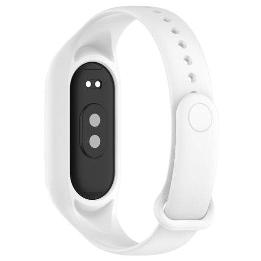 For Xiaomi Mi Band 8 Integrated Silicone Replacement Watch Band(White) by buy2fix