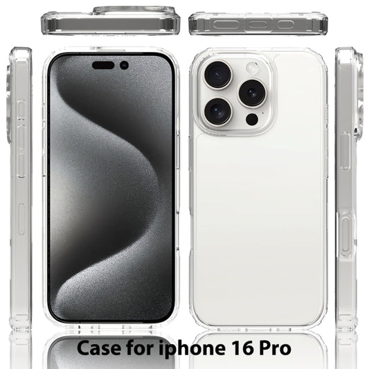 For iPhone 16 Pro Scratchproof Acrylic TPU Phone Case(Black) by buy2fix