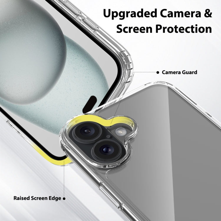 For iPhone 16 Plus Scratchproof Acrylic TPU Phone Case(Transparent) by buy2fix