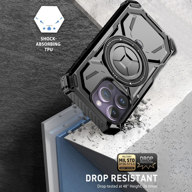 For iPhone 16 Pro Armor Series Holder Phone Case(Light Purple) by buy2fix