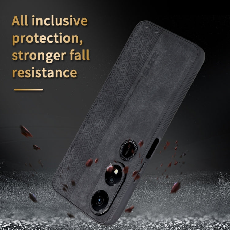 For Honor Play 40 AZNS 3D Embossed Skin Feel Phone Case(Black) - Honor Cases by AZNS | Online Shopping UK | buy2fix