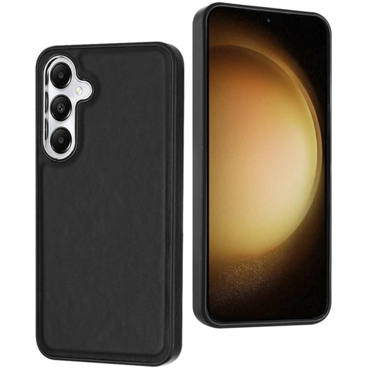 For Samsung Galaxy S24 5G Leather Texture Full Coverage Phone Case(Black) by buy2fix