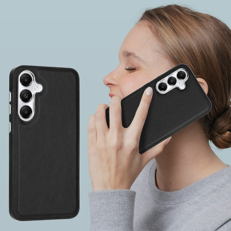 For Samsung Galaxy S24 5G Leather Texture Full Coverage Phone Case(Black) by buy2fix