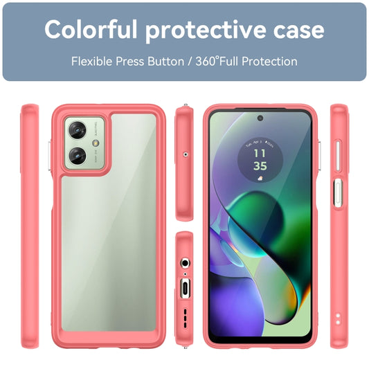 For Motorola Moto G54 Global Colorful Series Acrylic Hybrid TPU Phone Case(Red) by buy2fix