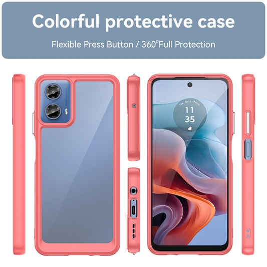 For Motorola Moto G34 Colorful Series Acrylic Hybrid TPU Phone Case(Red) by buy2fix