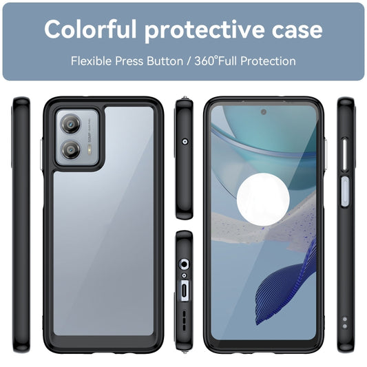 For Motorola Moto G53 5G Colorful Series Acrylic Hybrid TPU Phone Case(Black) by buy2fix