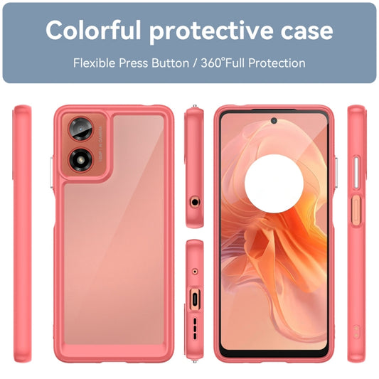 For Motorola Moto G24 Power Colorful Series Acrylic Hybrid TPU Phone Case(Red) by buy2fix