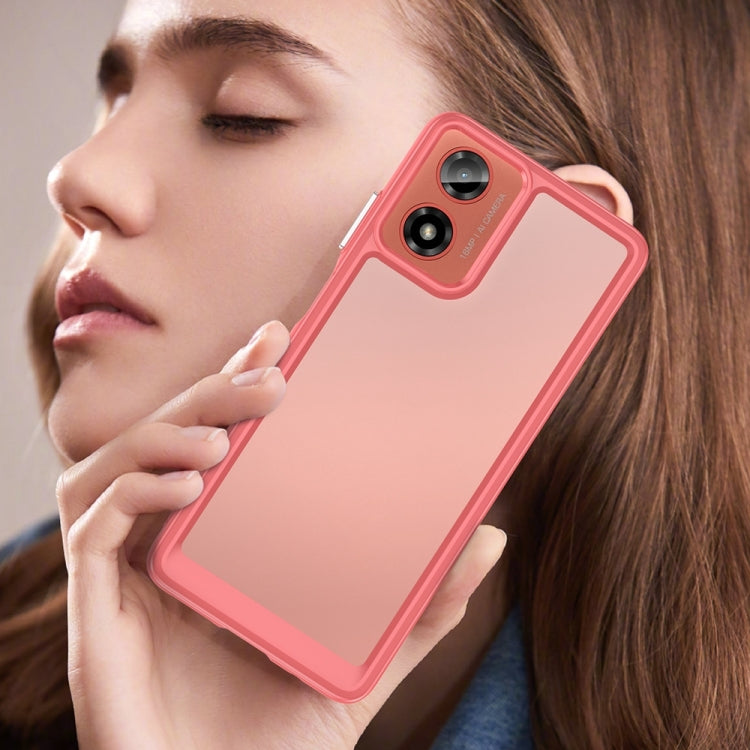 For Motorola Moto G24 Power Colorful Series Acrylic Hybrid TPU Phone Case(Red) by buy2fix