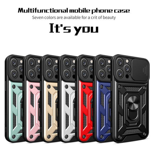 For iPhone 16 Pro Max Sliding Camera Cover Design TPU+PC Phone Case(Red) by buy2fix