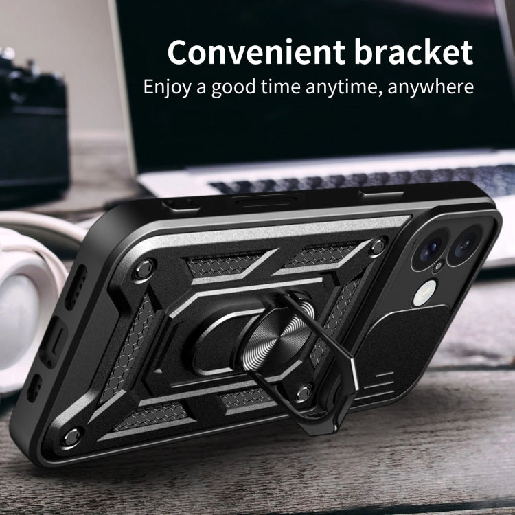 For iPhone 16 Plus Sliding Camera Cover Design TPU+PC Phone Case(Red) by buy2fix