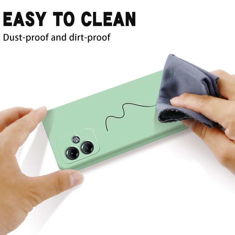 For Motorola Moto G14 Solid Color Liquid Silicone Dropproof Full Coverage Phone Case(Green) by buy2fix