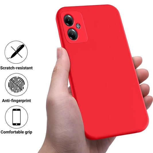 For Motorola Moto G54 Power Solid Color Liquid Silicone Dropproof Full Coverage Phone Case(Red) by buy2fix