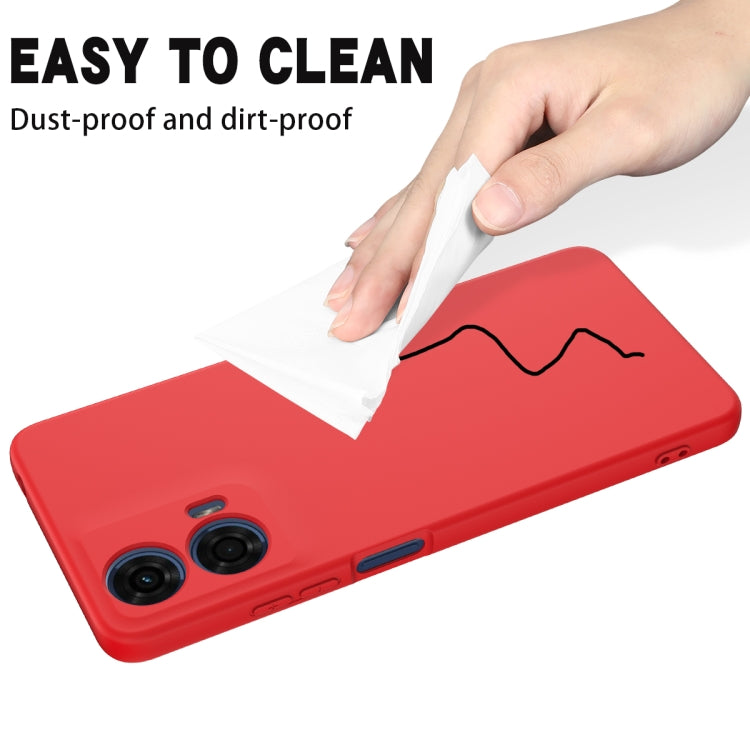 For Motorola Moto G24 Power Solid Color Liquid Silicone Dropproof Full Coverage Phone Case(Red) by buy2fix