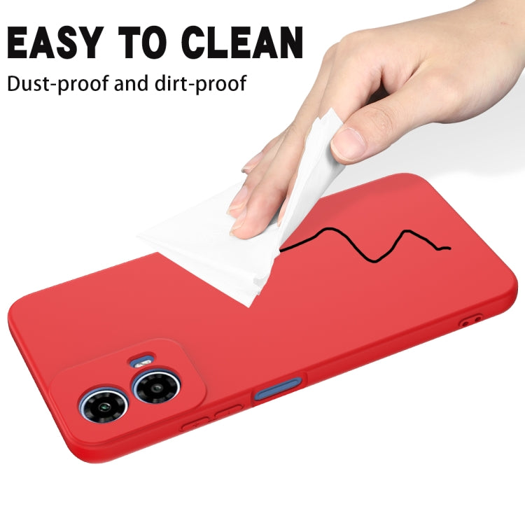 For Motorola Moto G Power 2024 Solid Color Liquid Silicone Dropproof Full Coverage Phone Case(Red) by buy2fix