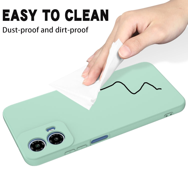 For Motorola Moto G Power 2024 Solid Color Liquid Silicone Dropproof Full Coverage Phone Case(Green) by buy2fix