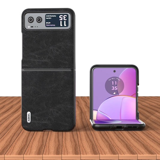 For Motorola Razr 40 ABEEL Dream Litchi Texture PU Phone Case(Black) by buy2fix