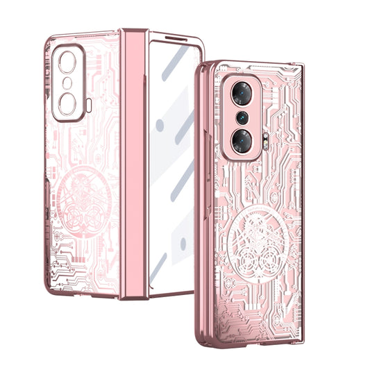 For Honor Magic V Mechanical Legend Integrated Electroplating All-inclusive Phone Case(Rose Gold) - Honor Cases by buy2fix | Online Shopping UK | buy2fix