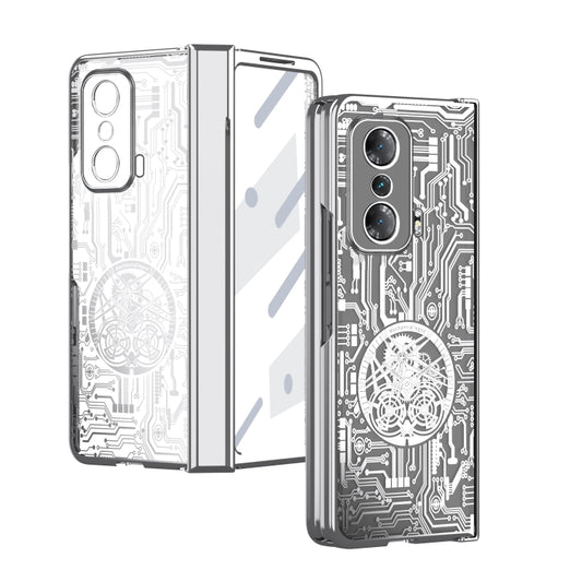 For Honor Magic V Mechanical Legend Integrated Electroplating All-inclusive Phone Case(Silver) - Honor Cases by buy2fix | Online Shopping UK | buy2fix