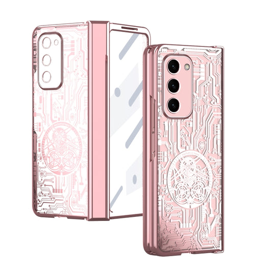 For Samsung Galaxy Z Fold2 5G Mechanical Legend Integrated Electroplating All-inclusive Phone Case(Rose Gold) - Galaxy Phone Cases by buy2fix | Online Shopping UK | buy2fix