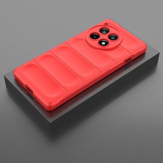 For OnePlus Ace 3 5G Magic Shield TPU + Flannel Phone Case(Red) by buy2fix