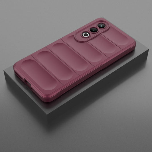 For OnePlus Nord CE4 5G Global Magic Shield TPU + Flannel Phone Case(Wine Red) by buy2fix