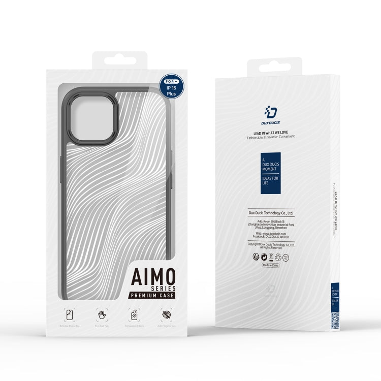 For iPhone 15 Plus DUX DUCIS Aimo Series Frosted Feel Phone Case(Black) by DUX DUCIS