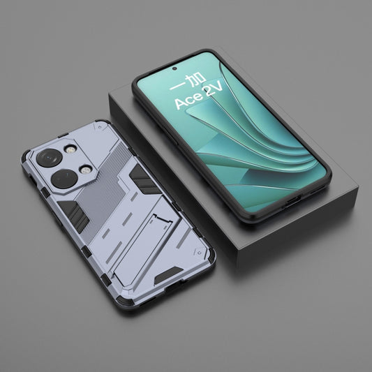 For OnePlus Ace 2V Punk Armor 2 in 1 PC + TPU Phone Case with Holder(Grey) by buy2fix